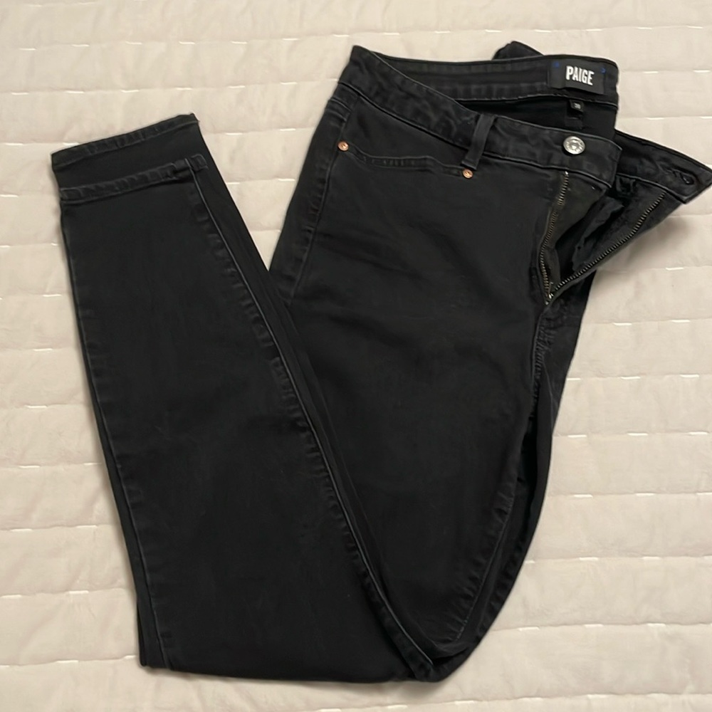 Paige Denim Hoxton Ankle, Black, sz 30